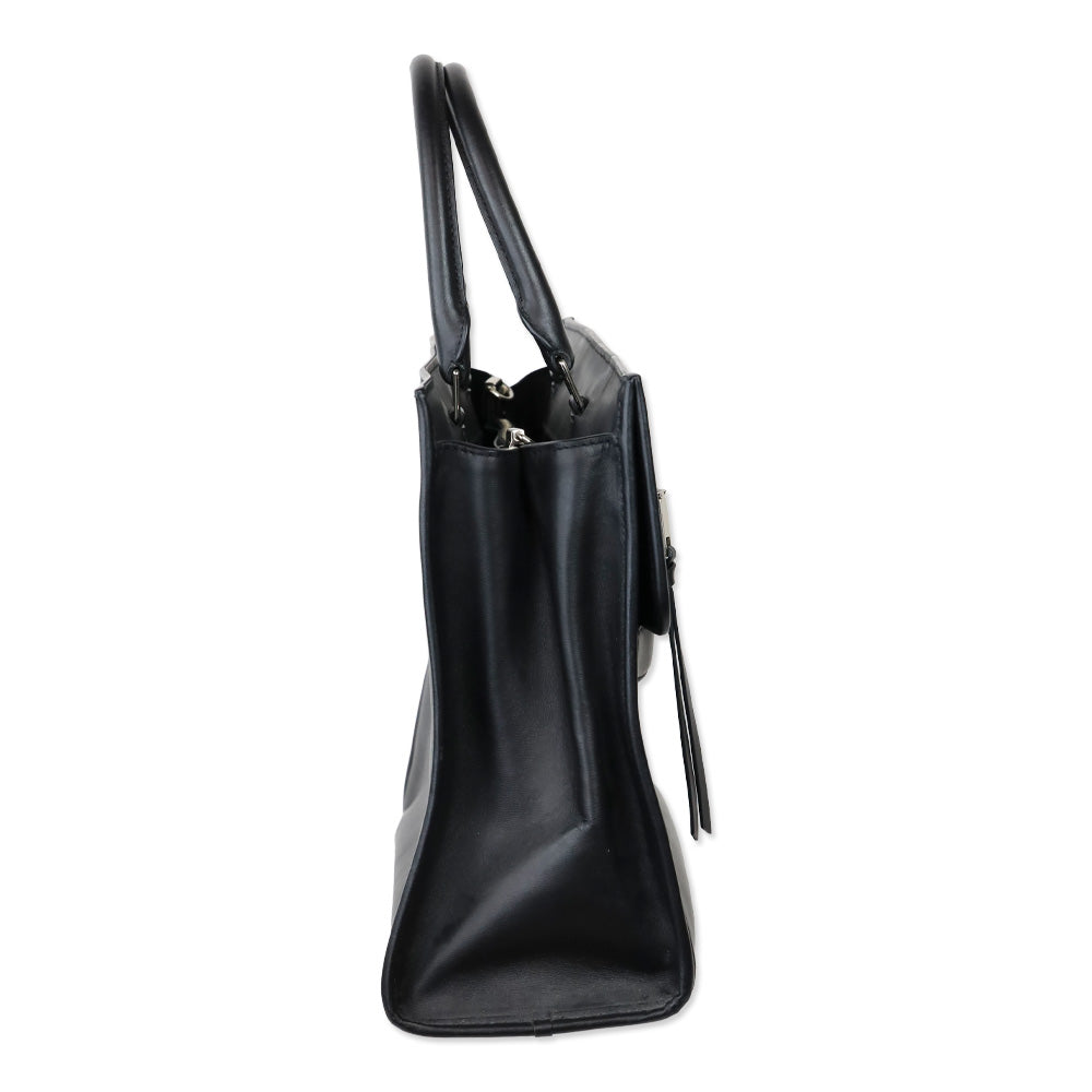 Marc Jacobs Black Leather Madison North/South Tote Bag