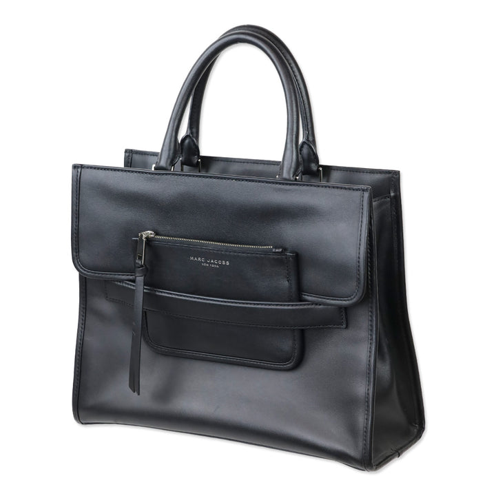 Marc Jacobs Black Leather Madison North/South Tote Bag