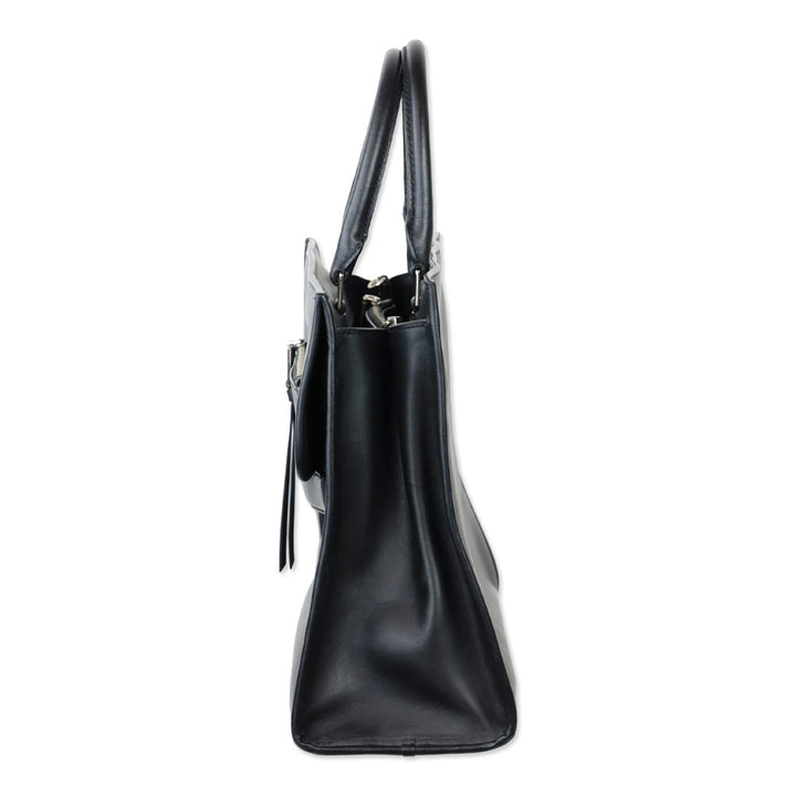 Marc Jacobs Black Leather Madison North/South Tote Bag