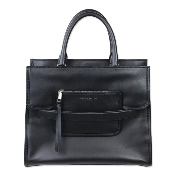 Marc Jacobs Black Leather Madison North/South Tote Bag