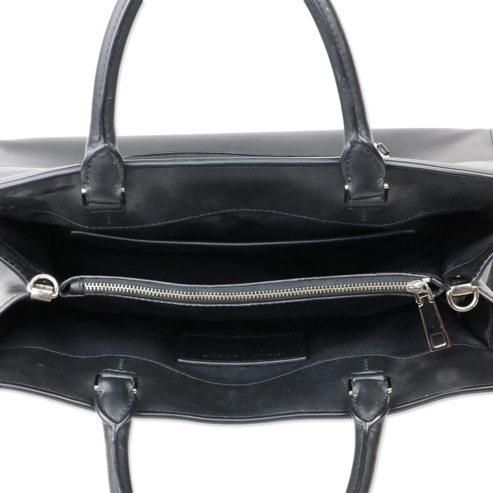 Marc Jacobs Black Leather Madison North/South Tote Bag