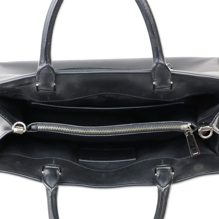 Marc Jacobs Black Leather Madison North/South Tote Bag