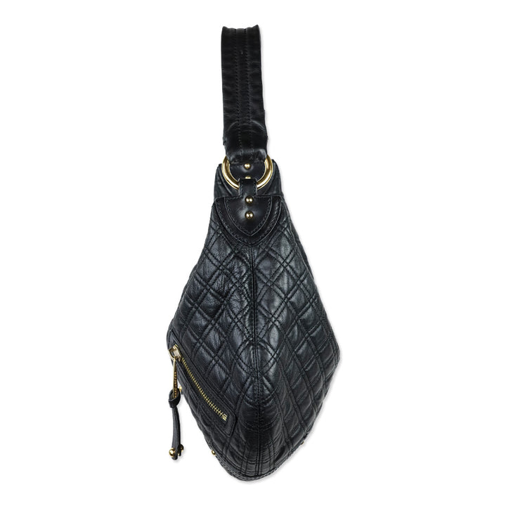 Marc Jacobs Black Quilted Leather Banana Hobo Bag