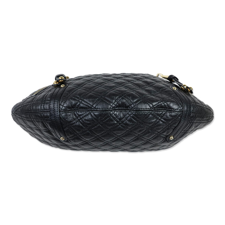 Marc Jacobs Black Quilted Leather Banana Hobo Bag
