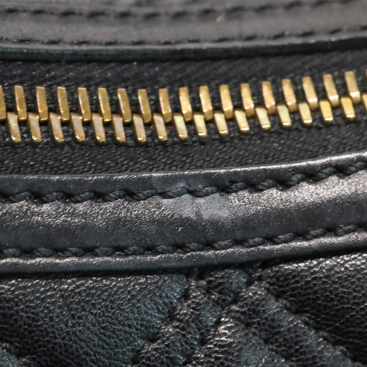 Marc Jacobs Black Quilted Leather Banana Hobo Bag