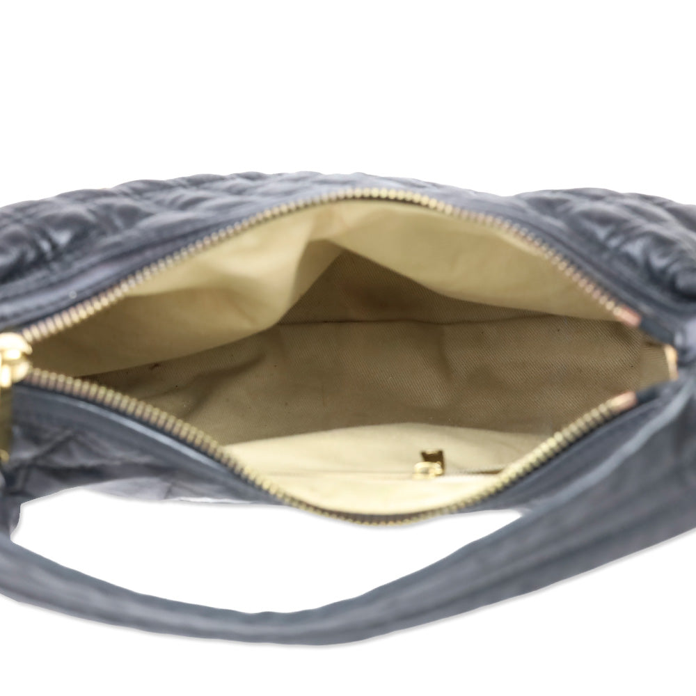 Marc Jacobs Black Quilted Leather Banana Hobo Bag