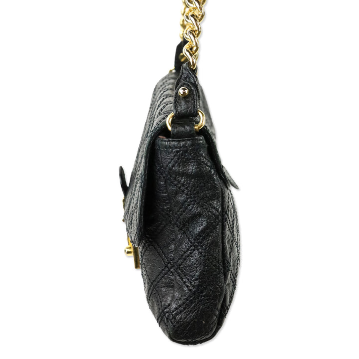 Marc Jacobs Black Quilted Leather Flap Chain Shoulder Bag