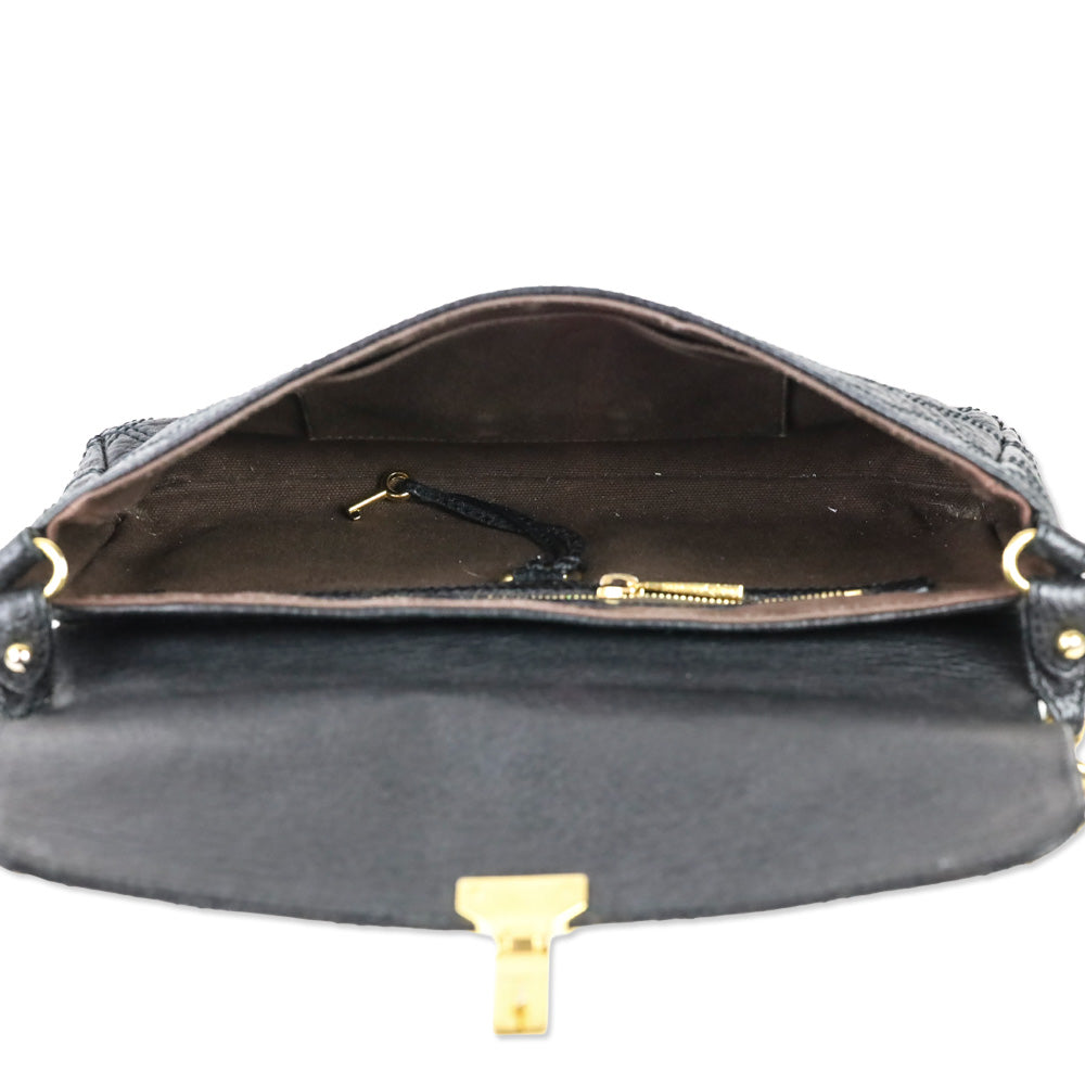 Marc Jacobs Black Quilted Leather Flap Chain Shoulder Bag