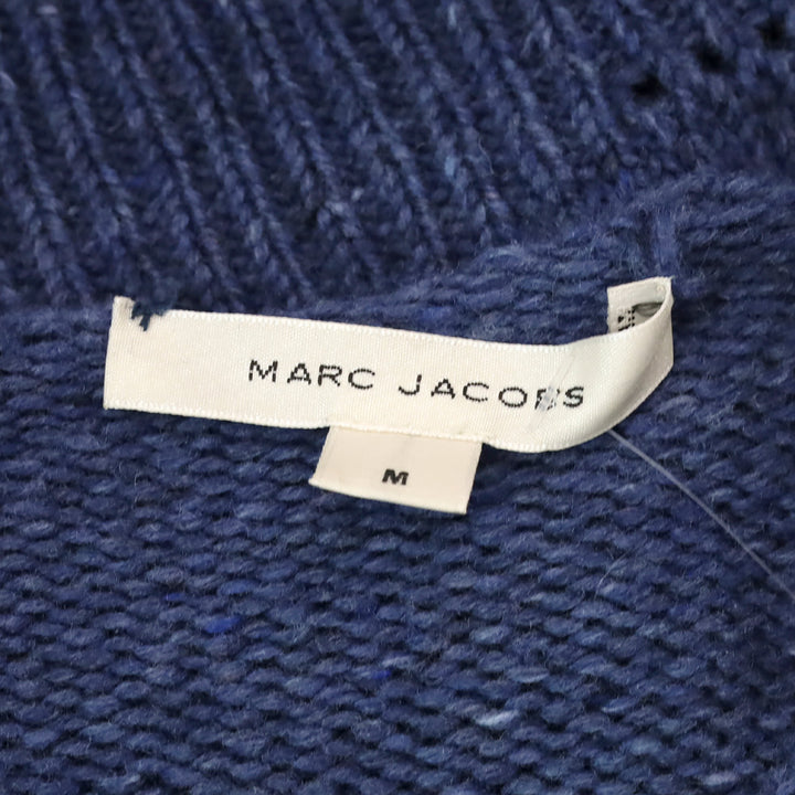 Marc Jacobs Blue Wool/Cashmere Distressed Knit Cardigan