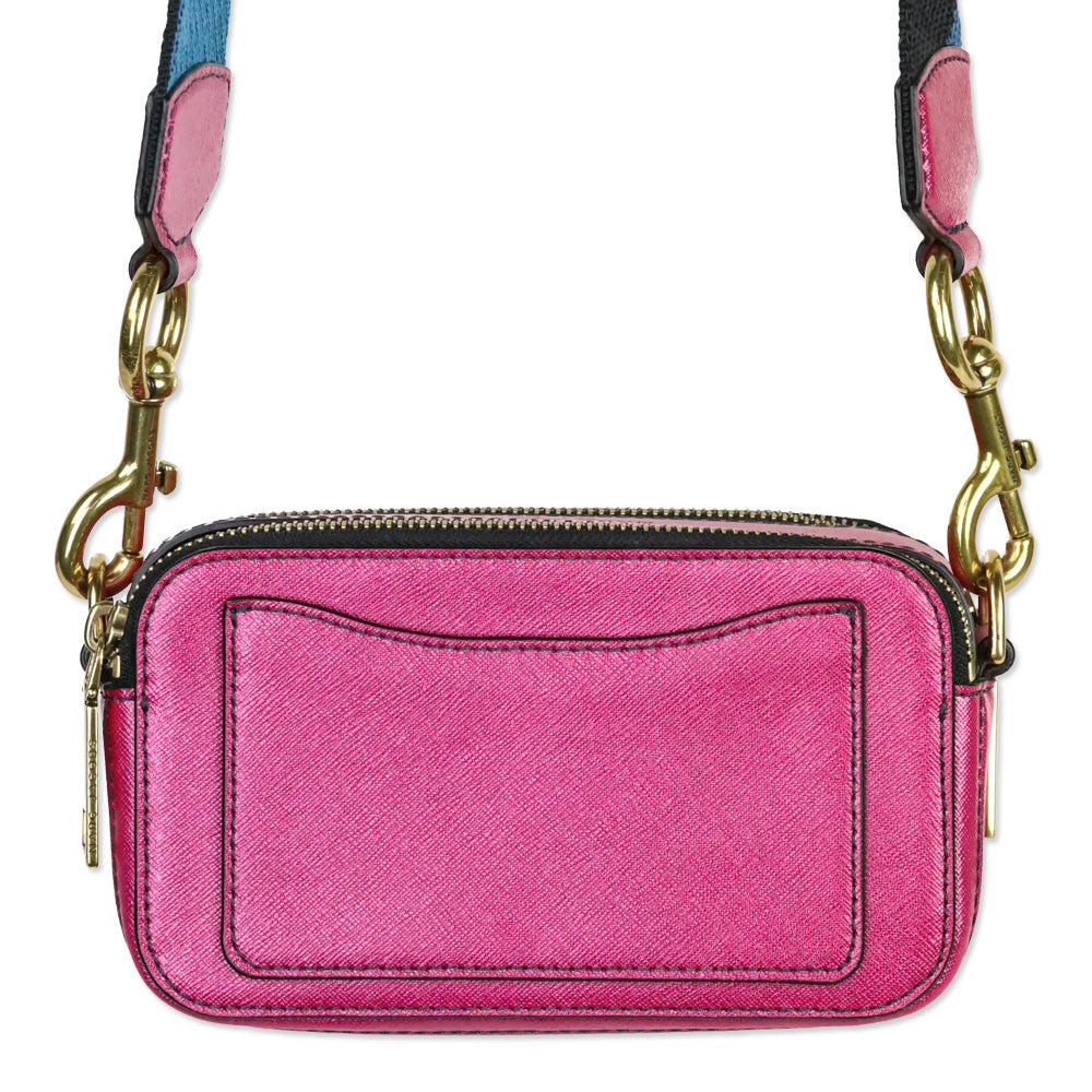 Marc Jacobs Blue/Pink Glitter 'The Snapshot' Crossbody Bag