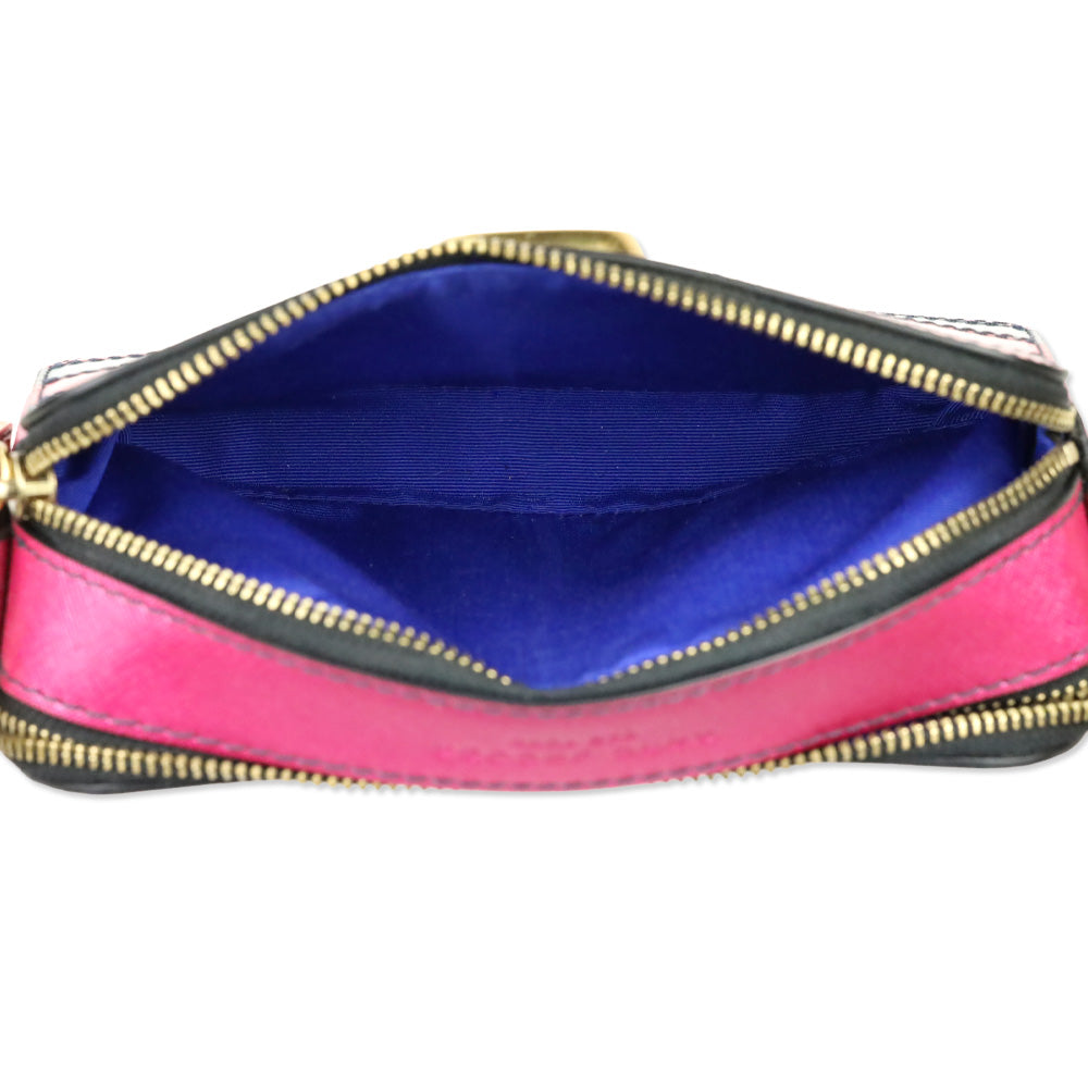 Marc Jacobs Blue/Pink Glitter 'The Snapshot' Crossbody Bag