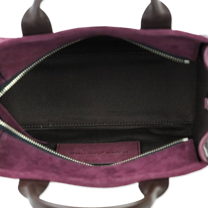 Marc Jacobs Dark Plum The Suede Small Tote Bag