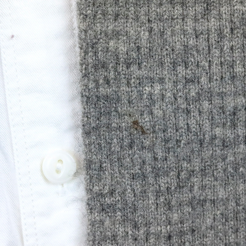 Marc Jacobs Dove Grey Cashmere Ribbed Knit Scarf