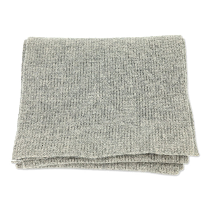 Marc Jacobs Dove Grey Cashmere Ribbed Knit Scarf
