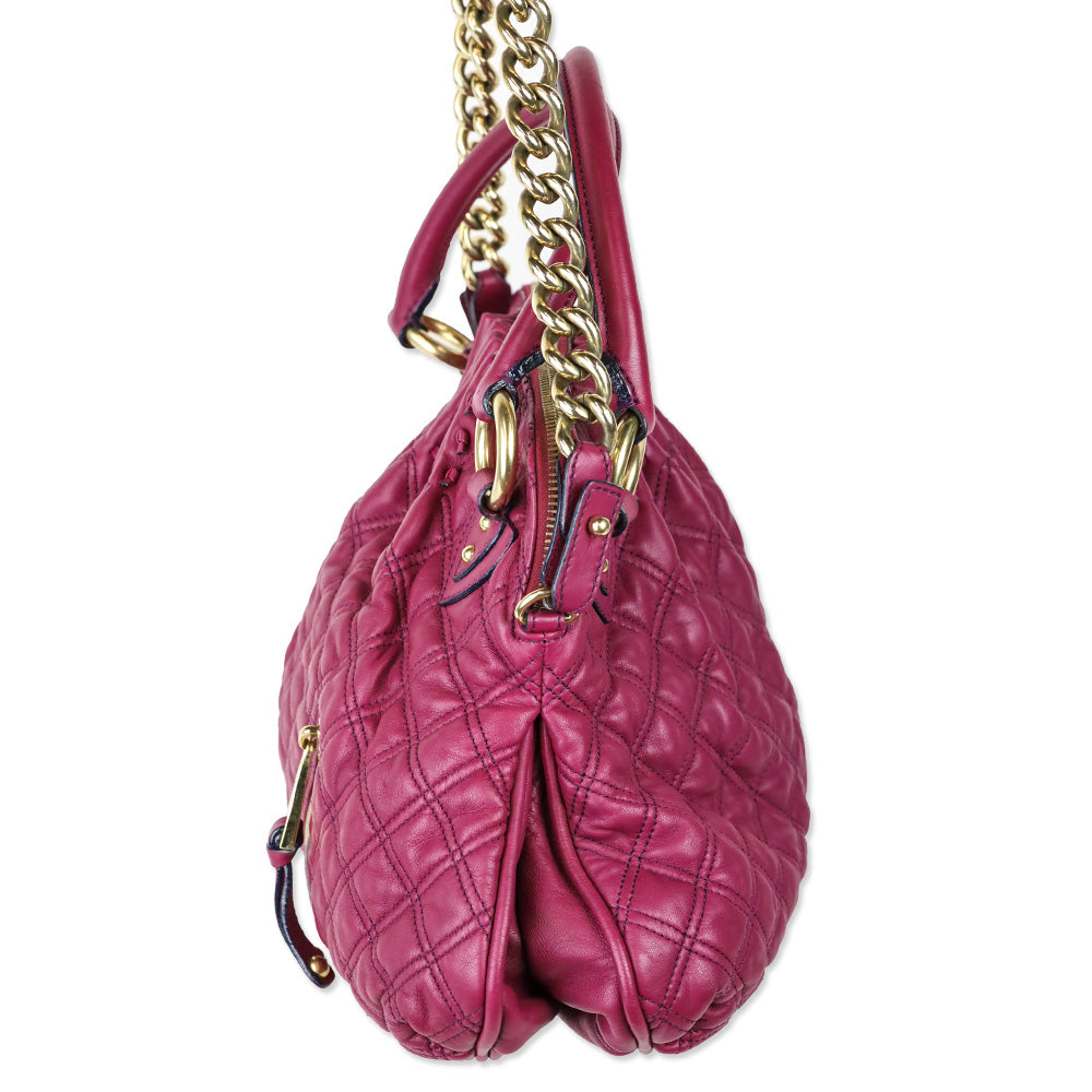 Marc Jacobs Fuchsia Quilted Leather Cecilia Satchel