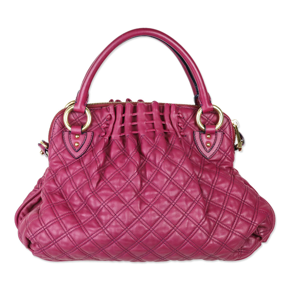 Marc Jacobs Fuchsia Quilted Leather Cecilia Satchel