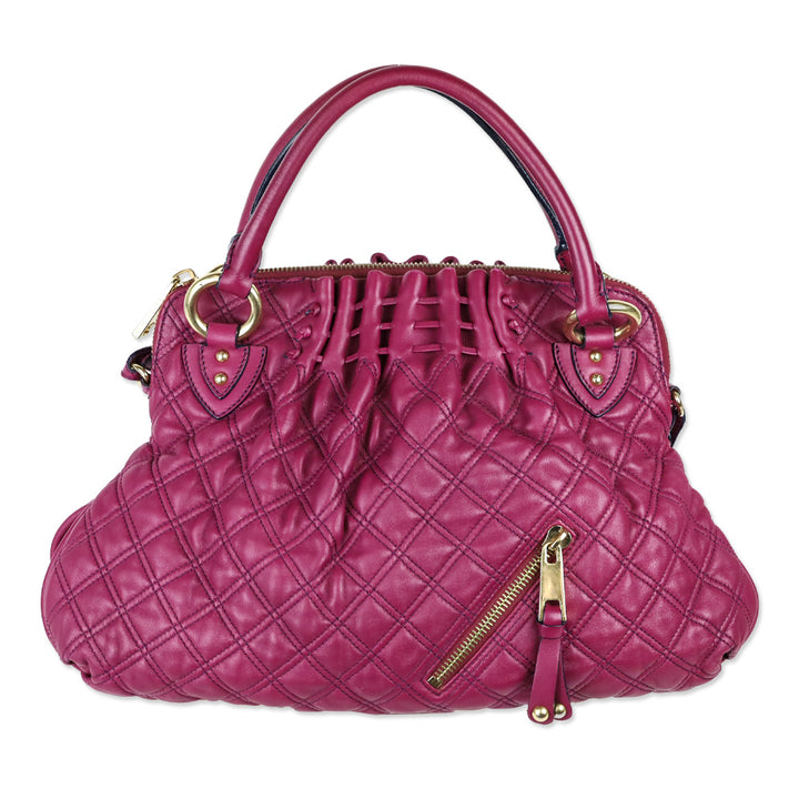 Marc Jacobs Fuchsia Quilted Leather Cecilia Satchel