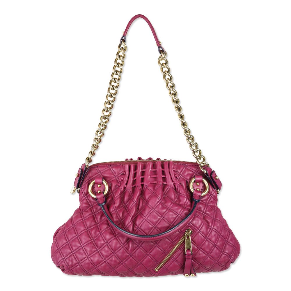 Marc Jacobs Fuchsia Quilted Leather Cecilia Satchel