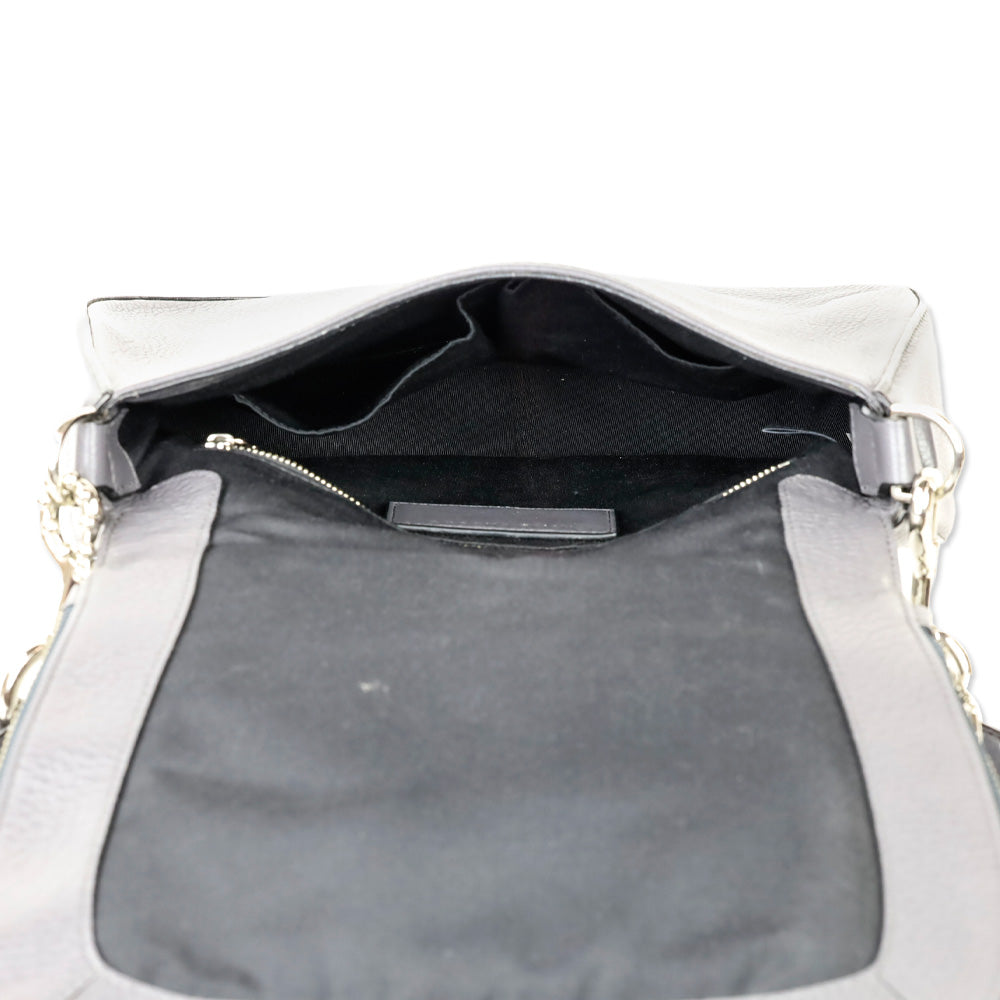 Marc Jacobs Gray Pebble Leather Recruit Nomad Saddle Bag