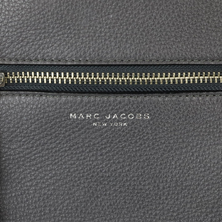 Marc Jacobs Gray Pebble Leather Recruit Nomad Saddle Bag