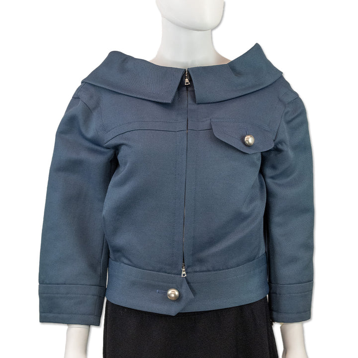 Marc Jacobs Off-the-Shoulder Low-Back Zip-Up Jacket