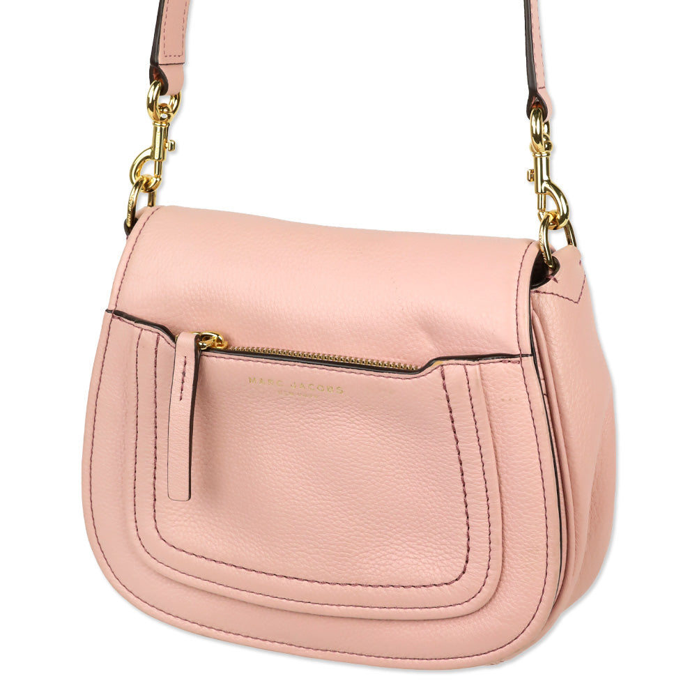 Marc Jacobs Pink Leather Empire City Mini Messenger Crossbody Bag