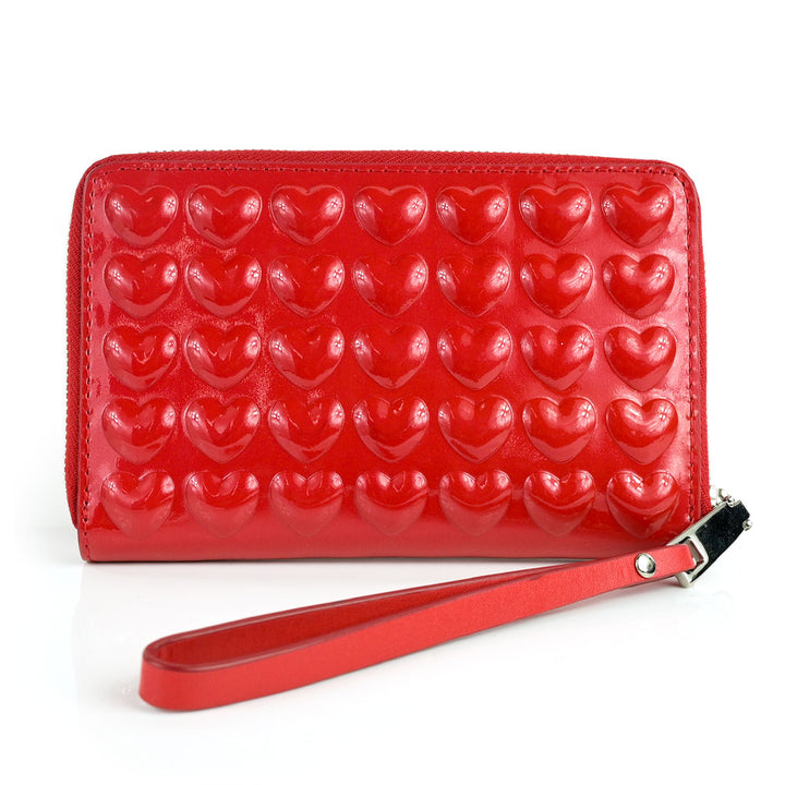 Marc Jacobs Red Heart Patent Leather Wristlet