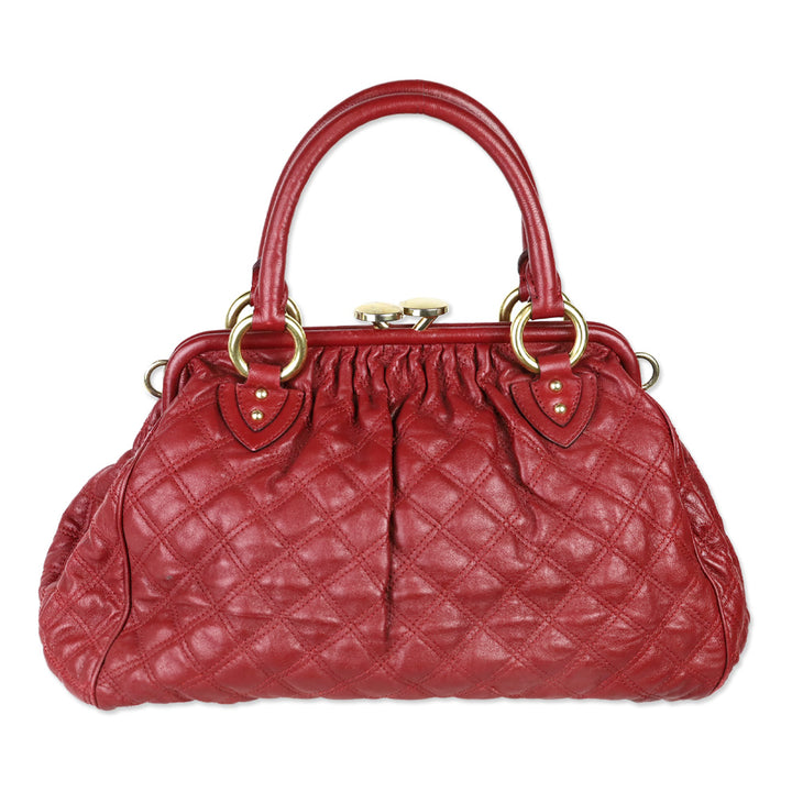 Marc Jacobs Red Quilted Leather Stam Bag