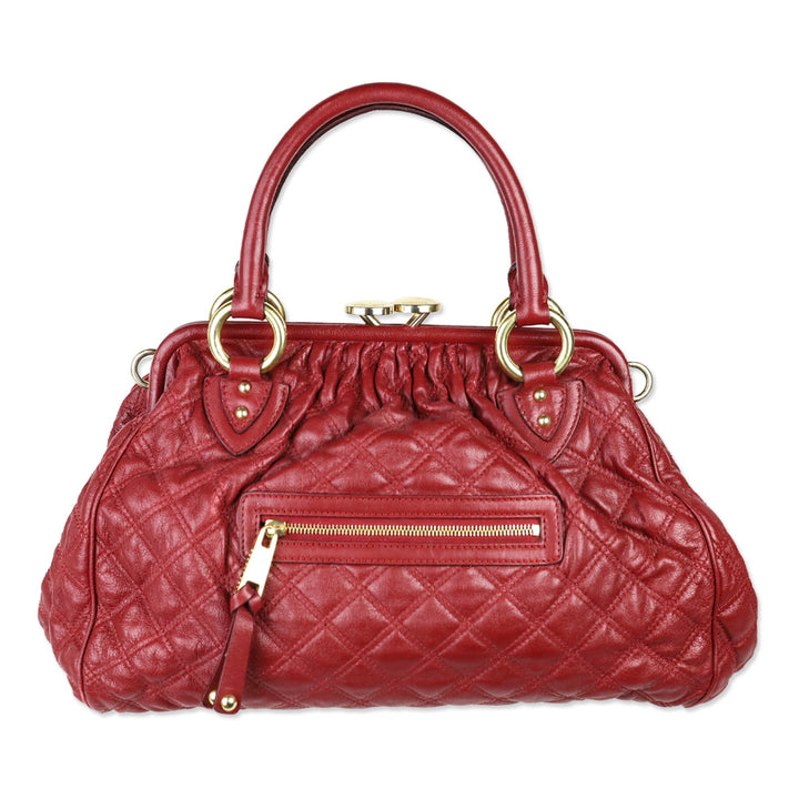 Marc Jacobs Red Quilted Leather Stam Bag