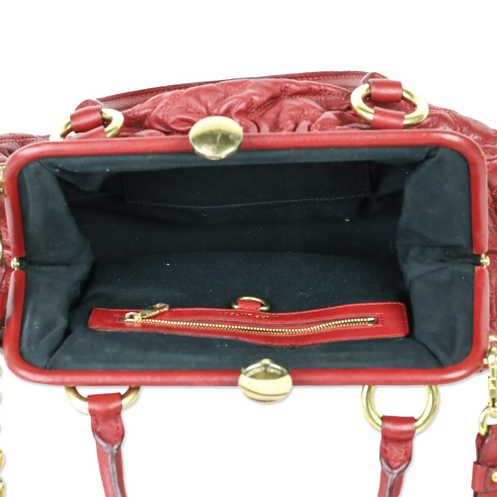 Marc Jacobs Red Quilted Leather Stam Bag