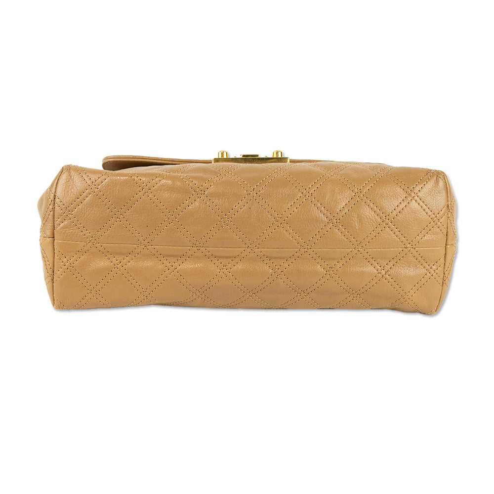 Marc Jacobs Tan Quilted Leather Baroque Bag