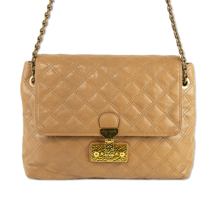 Marc Jacobs Tan Quilted Leather Baroque Bag