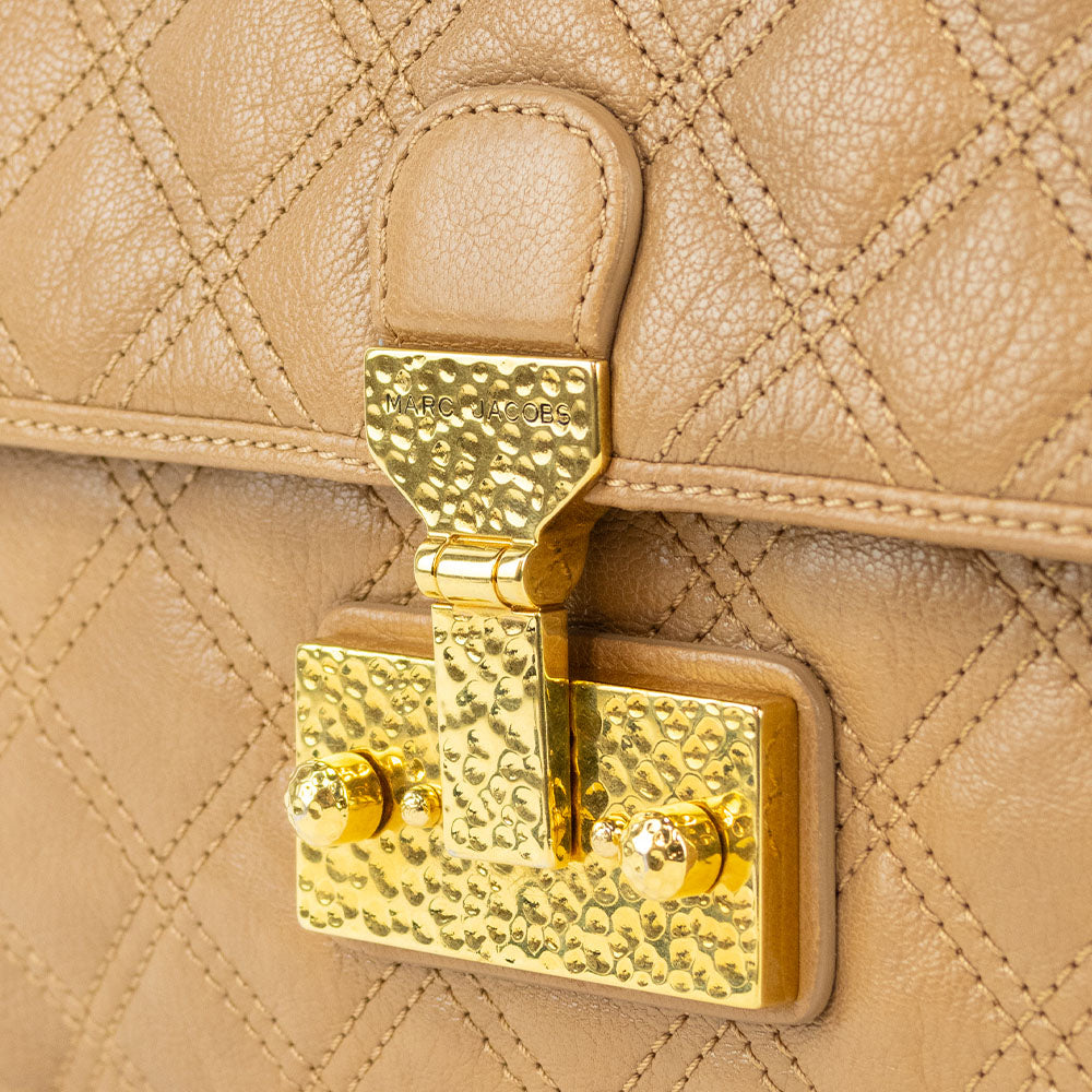 Marc Jacobs Tan Quilted Leather Baroque Bag