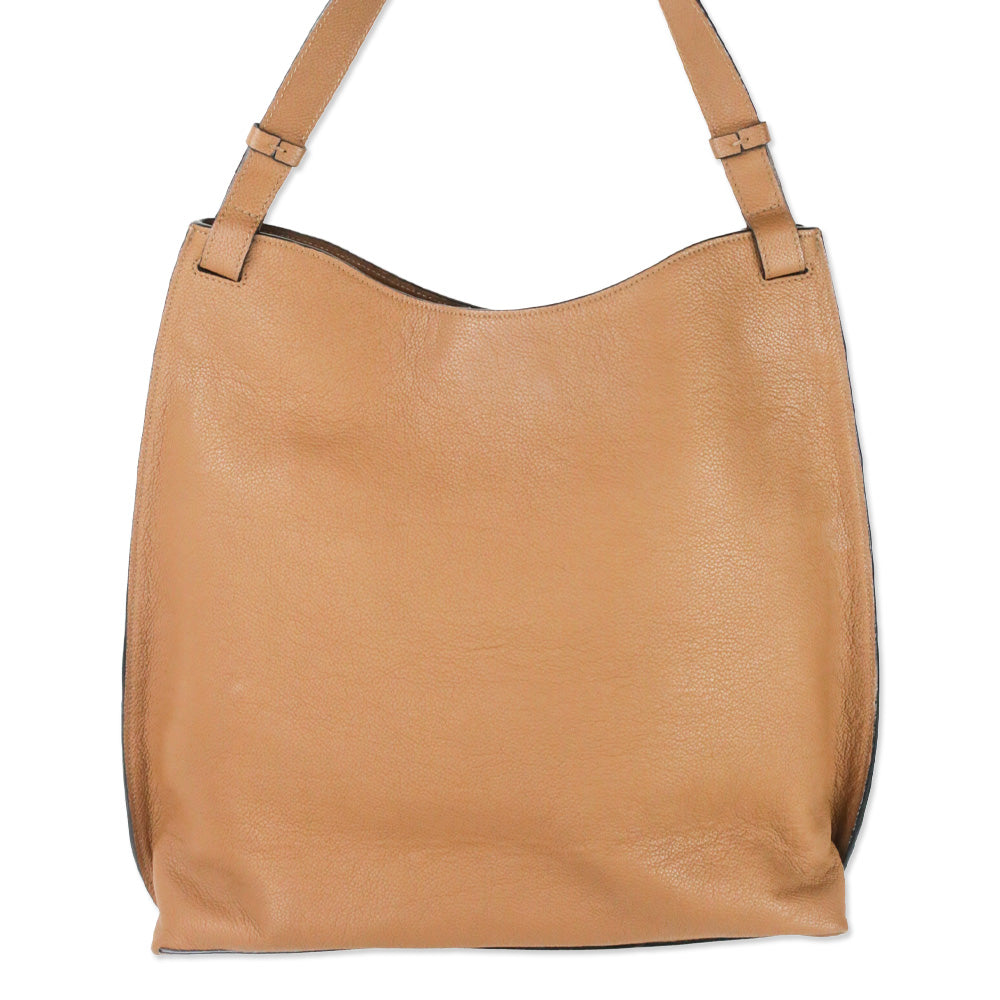 Marc Jacobs Waverly Brown Grained Leather Large Hobo Bag