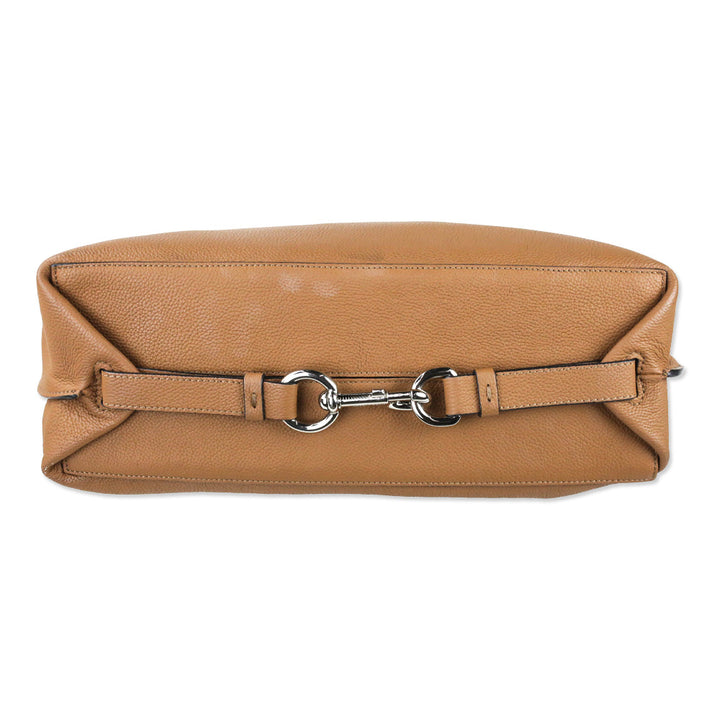 Marc Jacobs Waverly Brown Grained Leather Large Hobo Bag