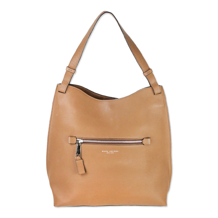 Marc Jacobs Waverly Brown Grained Leather Large Hobo Bag