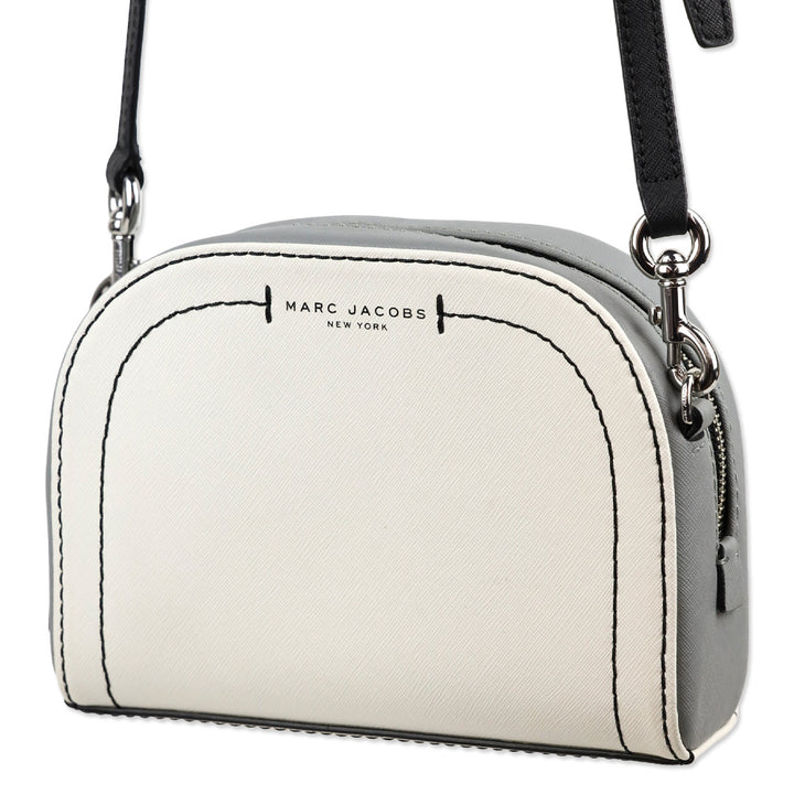 Marc Jacobs White/Gray Saffiano Playback Crossbody Bag