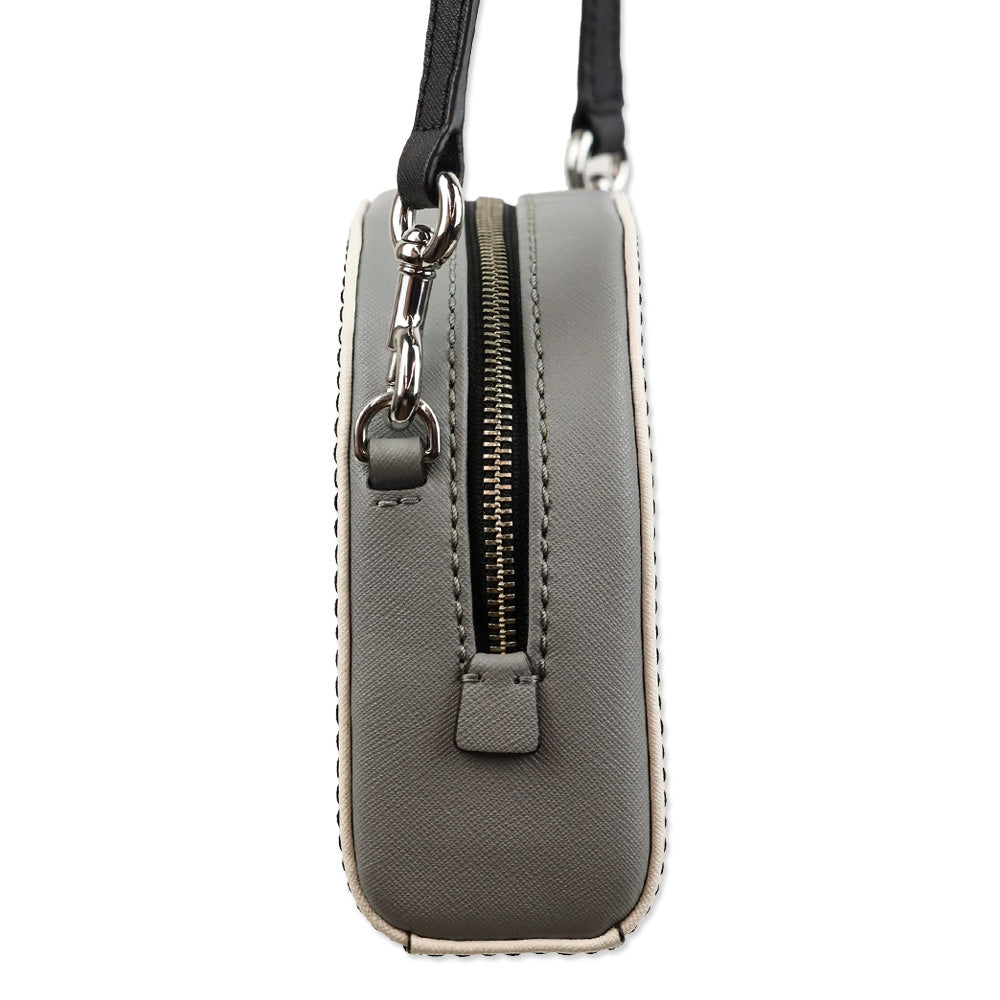 Marc Jacobs White/Gray Saffiano Playback Crossbody Bag