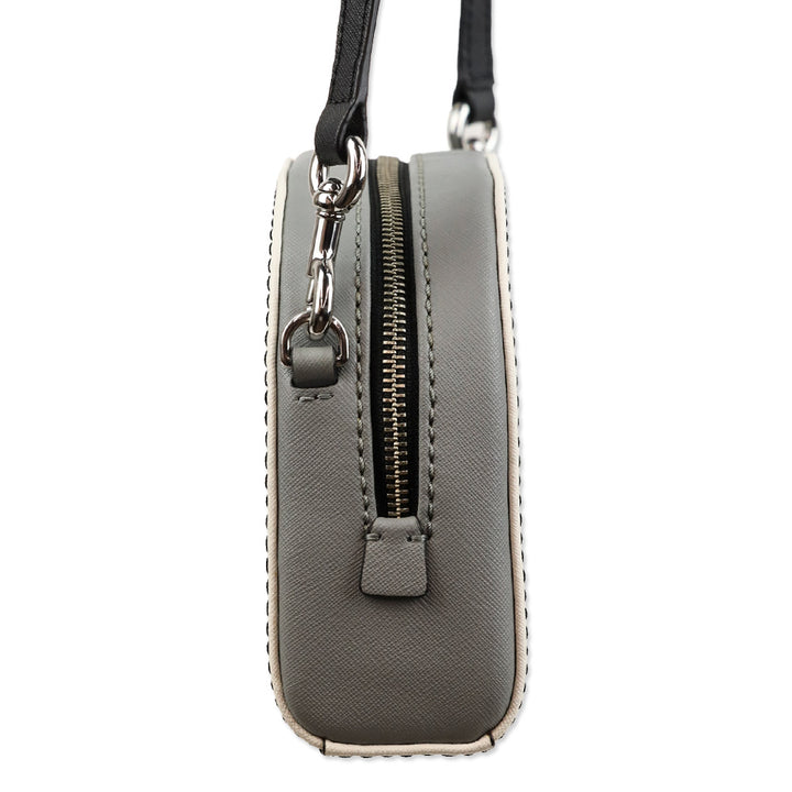 Marc Jacobs White/Gray Saffiano Playback Crossbody Bag