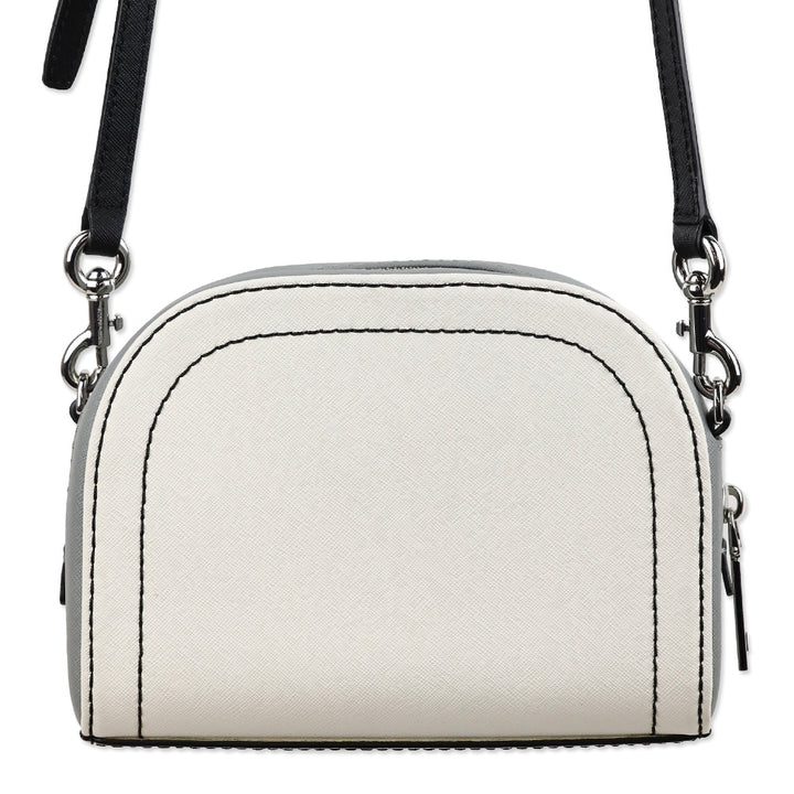 Marc Jacobs White/Gray Saffiano Playback Crossbody Bag