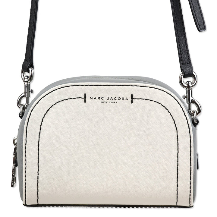 Marc Jacobs White/Gray Saffiano Playback Crossbody Bag