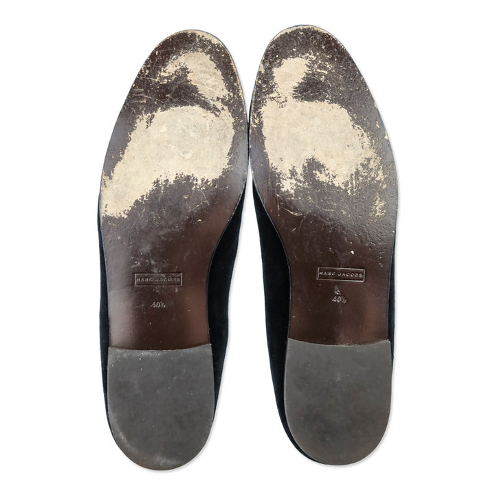 Marc Jacobs Zoe Black Velvet Embroidered Spider Loafer