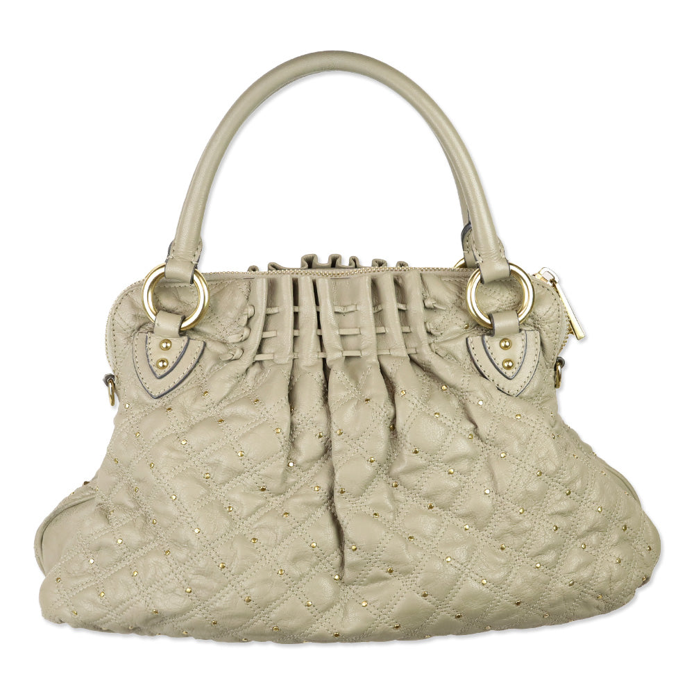 Marc Jacobs Grey Stardust Cecilia Studded Satchel