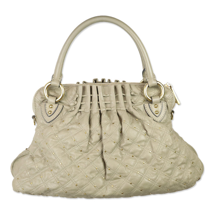 Marc Jacobs Grey Stardust Cecilia Studded Satchel
