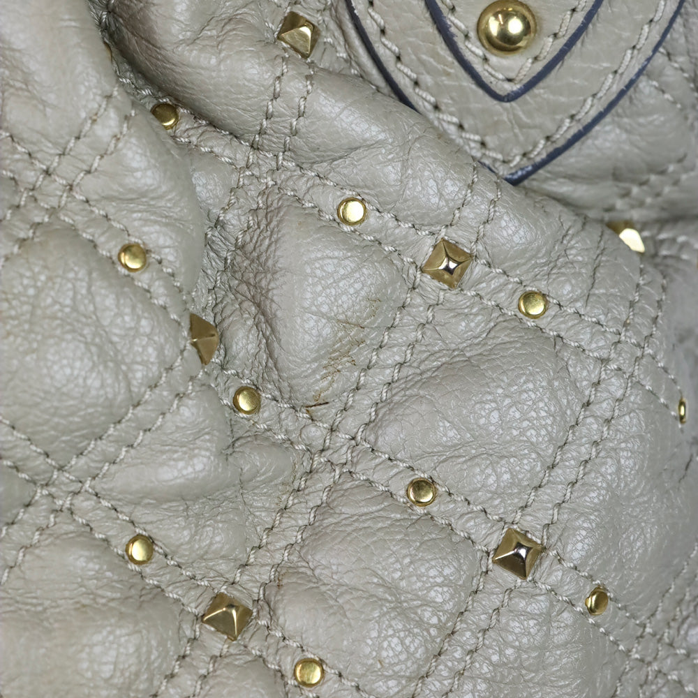 Marc Jacobs Grey Stardust Cecilia Studded Satchel