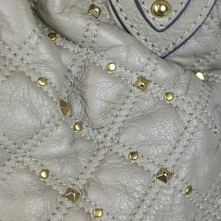 Marc Jacobs Grey Stardust Cecilia Studded Satchel