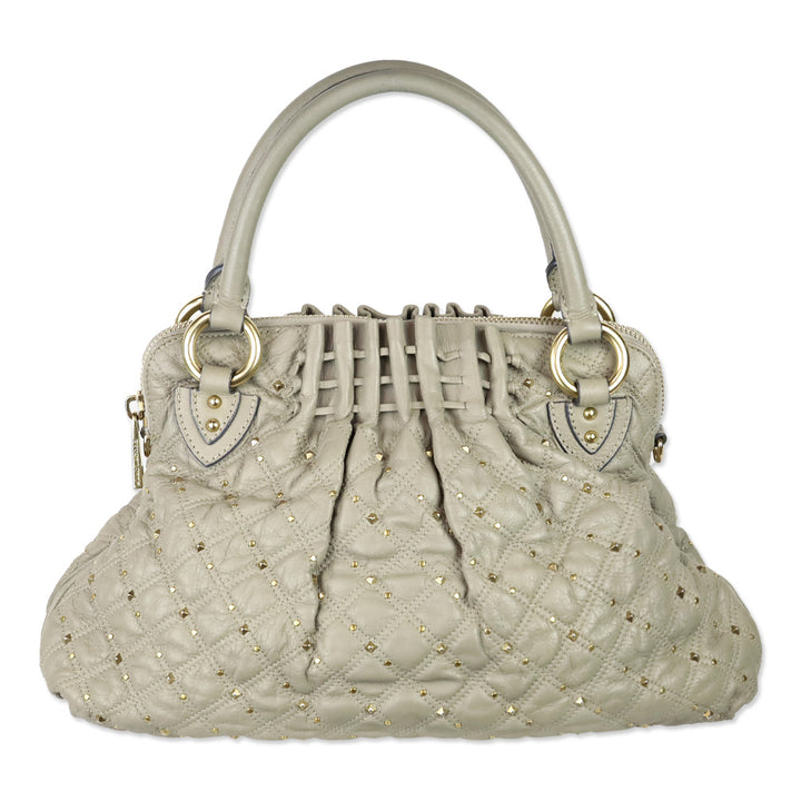 Marc Jacobs Grey Stardust Cecilia Studded Satchel