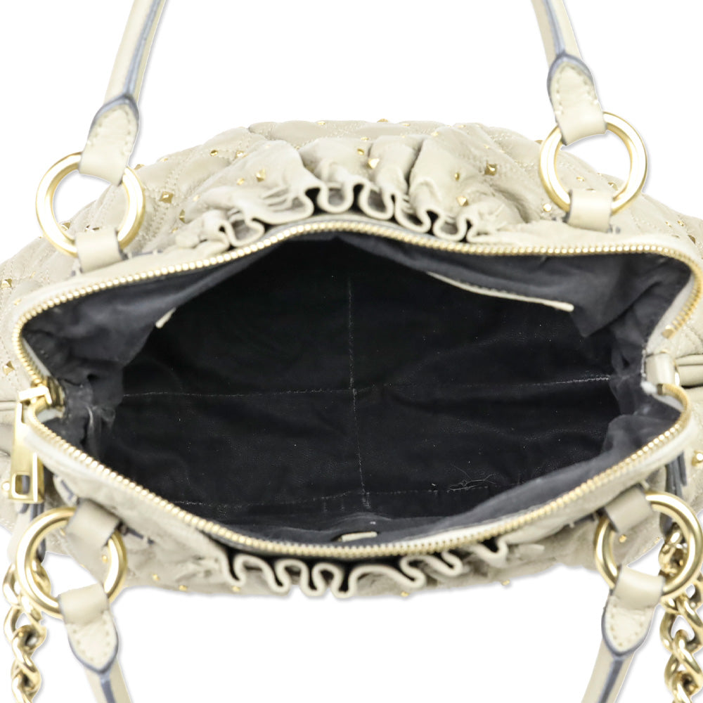 Marc Jacobs Grey Stardust Cecilia Studded Satchel
