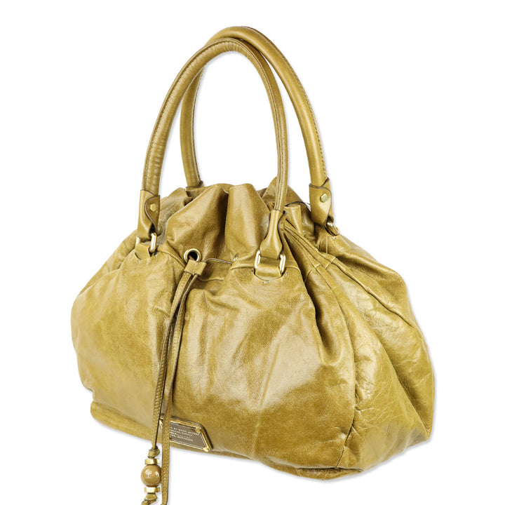 Marc by Marc Jacobs Olive Leather Drawstring Shoulder Bag