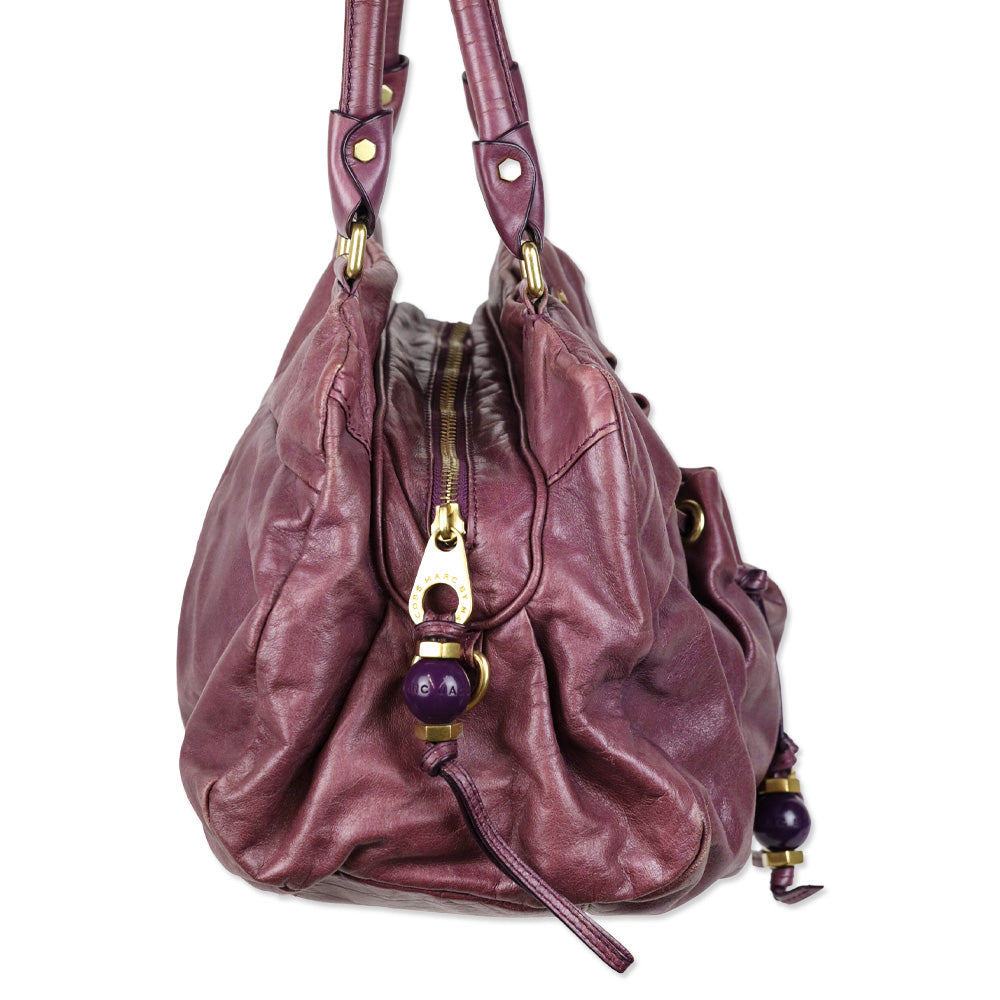 Marc by Marc Jacobs Purple Leather Top Handle Bag
